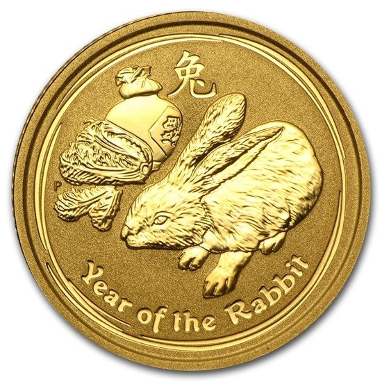 Lunar II: Rok Królika 1/10 uncji Złota 2011