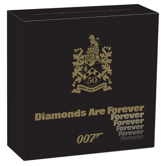 Tuvalu: Diamonds Are Forever coloured 50th Anniversary 1 oz Silber 2021 Proof