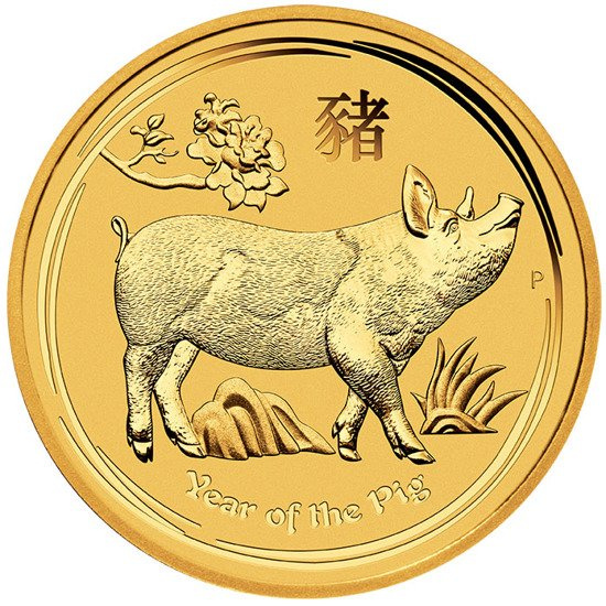 Lunar II: Rok Świni 1/2 uncji Złota 2019