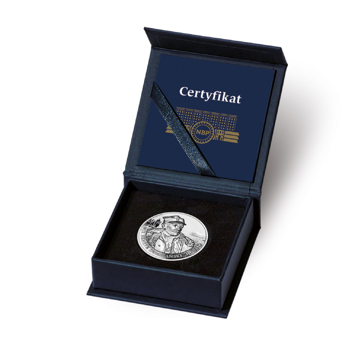 Mjr Henryk Dobrzański "Hubal" 10 zl Plata 2024 Proof Alto Relieve