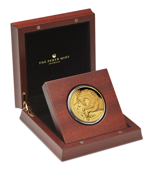 Fabelwesen: Einhorn 5 oz Gold 2021 Proof