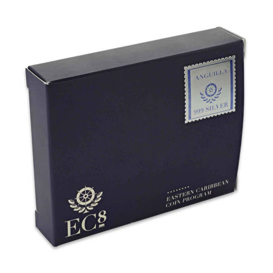 Anguilla: Lobster colorato 1 oncia d'argento 2018 Proof