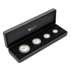 Kangourou australien, ensemble de 4 pièces en argent - 1 once, 1/2 once, 1/4 once, 1/10 once 2017