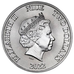 Niue: Roaring Lion 1 oz Silber 2022