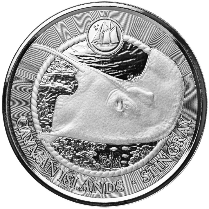 Cayman Islands: Stingray 1 oz Silber 2024 Prooflike