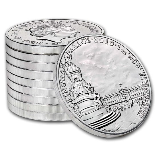 Lugares emblemáticos de Gran Bretaña: Palacio de Buckingham 1 oz Plata 2019