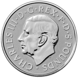 The Royal Tudor Beasts: The Bull of Clarence 2 oz Plata 2023