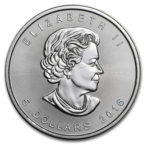 Feuille d'érable canadienne 1 once d'argent 2016