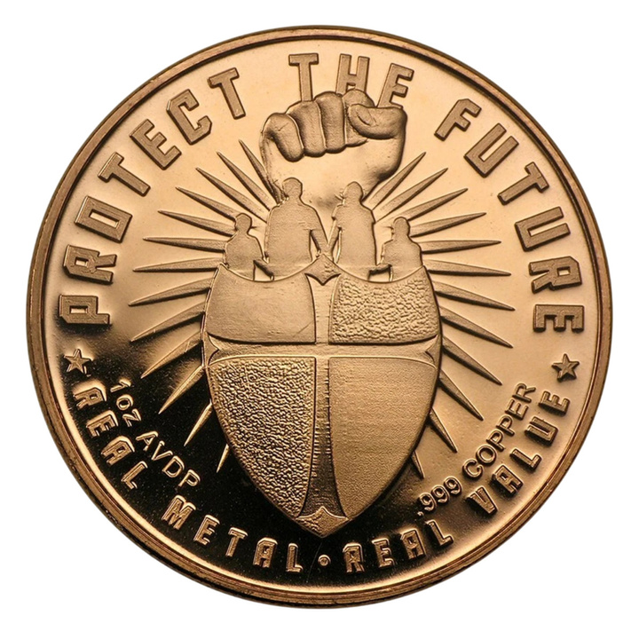 Silber und Muscheln – 1 Unze Kupfer