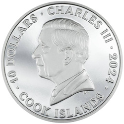 Cook Islands: Peaks - K2 kolorowany 2 uncje Srebra 2024 Proof Ultra High Relief