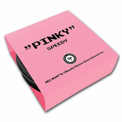 Niue: PAC-MAN GHOST „PINKY“ barevná 1 unce stříbra 2022 Proof Shaped Coin