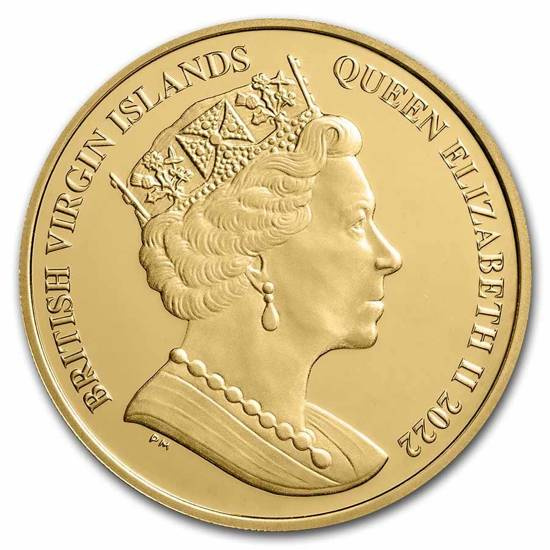 British Virgin Islands: Pegasus 5th Anniversary 1 oz Gold 2022