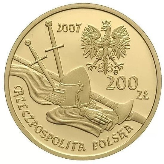 Rycerz ciężkozbrojny 200 zł 2007 Proof