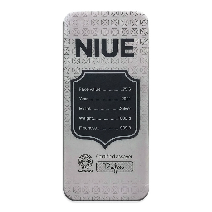 Argor-Heraeus – Pièce-lingot 1000 grammes d’argent 75 dollars 2021