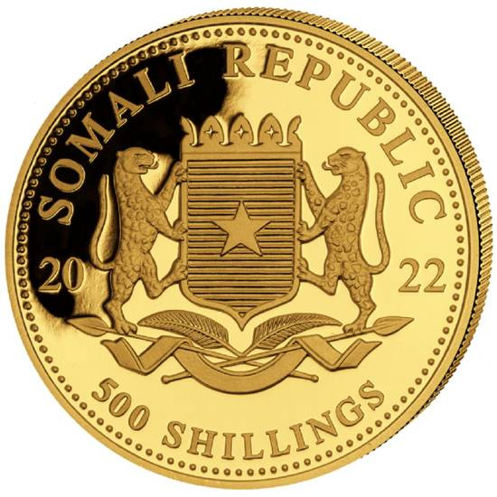African Wildlife: Somalia Elephant 1/2 oz Gold 2022