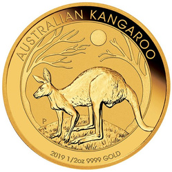 Australijski Kangur 1/2 uncji Złota 2019