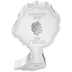 Niue: Disney Frozen – Elsa Chibi Coin, kolorovaná, 1 unce stříbra, 2022, proof