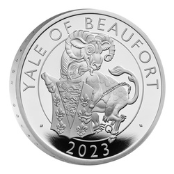 The Royal Tudor Beasts: The Yale of Beaufort 1 oz Silber 2023 Proof