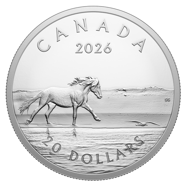 Silver Coin Sable Island Horses 1 oz Silver 2026 Proof