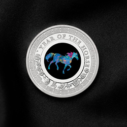 Perth Mint : Lunar III – Année du Cheval 1 once d’Argent 2026 Proof Opal
