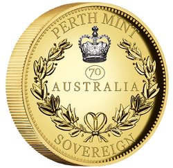 Soberano Australiano de Oro 2022 Proof Alto Relieve Piedfort Coin