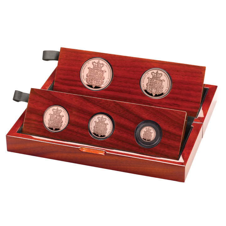 Wielka Brytania: Suweren Zestaw 5 złotych monet 2025 Proof