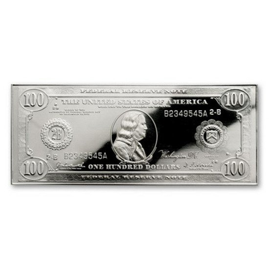 Replica Benjamin Franklin $100 1 oz Silver 1914 Proof