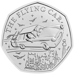 Harry Potter: The Flying Car 50p Cobre-níquel 2025