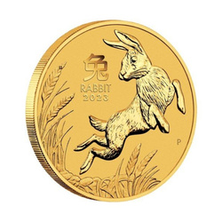 Perth Mint : Lunar III - Année du lapin 1 once d'or 2023