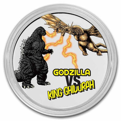Niue: Godzilla vs Monsters - King Ghidorah coloured 2 oz Silver 2023