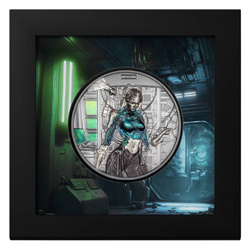 Cook Islands: Cyber Queen - Rebirth kolorowany 3 uncje Srebra 2024 Black Proof Ultra High Relief
