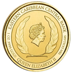 Dominica: Mountain Chicken coloured 1 oz Gold 2022