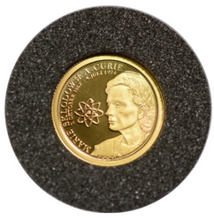 Maria Skłodowska-Curie 1/25 unce zlata 2009 Proof