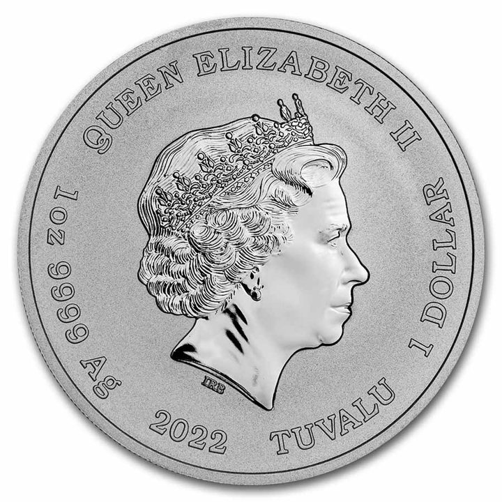 Tuvalu: Black Flag - The Rising Sun 1 oz Silber 2022