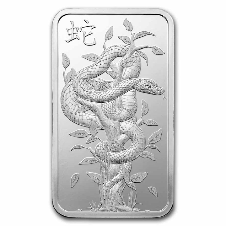 Lingote PAMP Año de la Serpiente - Leyenda de la Serpiente Blanca 1 oz Plata 2025