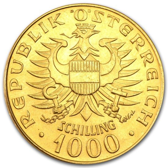 1976 Austria 1000 Schilling Stan 1-