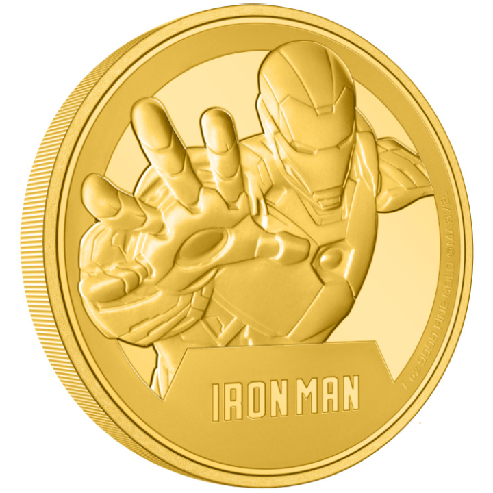 Niue: Marvel - Iron Man 1 oncia d'oro 2024 Proof