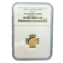 Koala 1/10 uncji Złota 2008 Ultra Cameo NGC