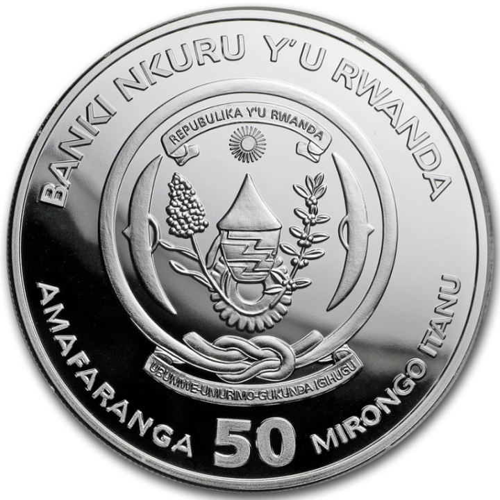 Rwanda: African Ounce - Martial Eagle 1 oz Silver 2025 Proof
