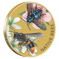 Tuvalu: Native Bees coloured Aluminium Bronze 2019