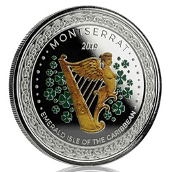 Montserrat: Emerald Isle of the Caribbean coloured 1 oz Silber 2019 Proof