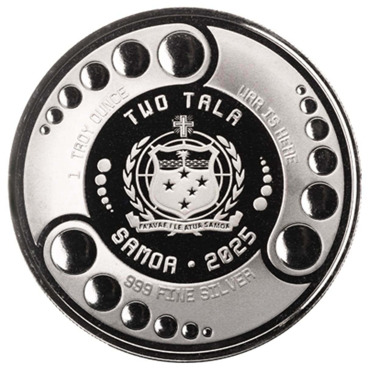 Pièce en argent Scottsdale Mint : Alien 1 once d'argent 2025 rhodium plated coin
