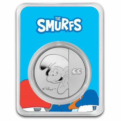 Niue: Smurfs - 65th Anniversary 1 oz Silver 2023 Slab 