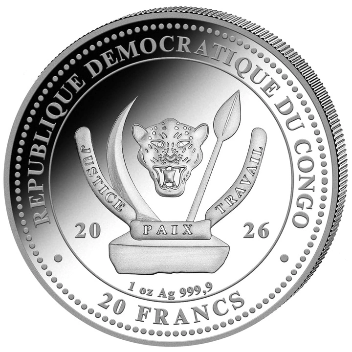 Moneta in argento Congo: World’s Wildlife – Squalo 1 oz argento 2026