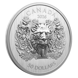 Kanada: Heraldikai oroszlán 50 dollár ezüst 2025 Proof magas domborzat
