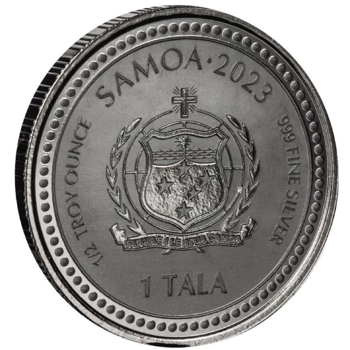Samoa: The Teacher 1/2 oncia d'argento 2023 Black Rhodium Proof