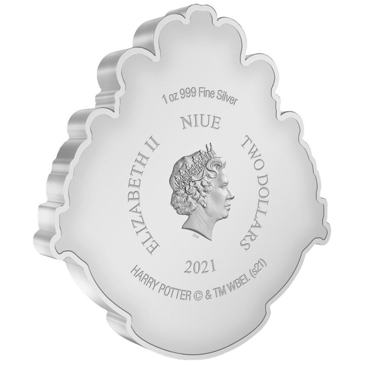 Niue: Harry Potter - Hogwarts Crest coloured 1 oz Silber 2021 Proof