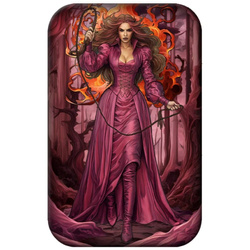 Lingot Asturmint : Les sept péchés capitaux - La colère coloré 2 onces d'argent 2024 Finition antique