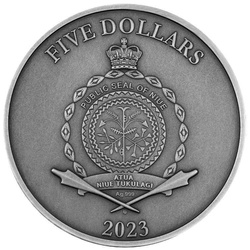 Niue Pitic 2 oz Argint 2023 Glow-in-the-Dark Antiqued Coin