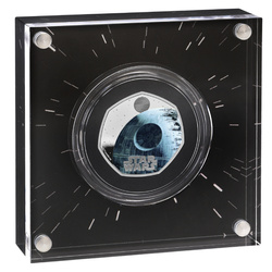 Star Wars : Étoile de la Mort II colorée 50 pence Argent 2024 Proof